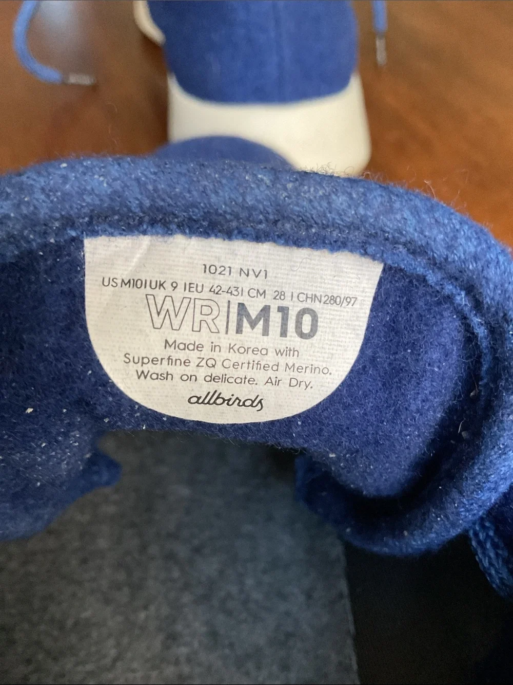 allbirds Blue Lace-Up Casual Sneakers